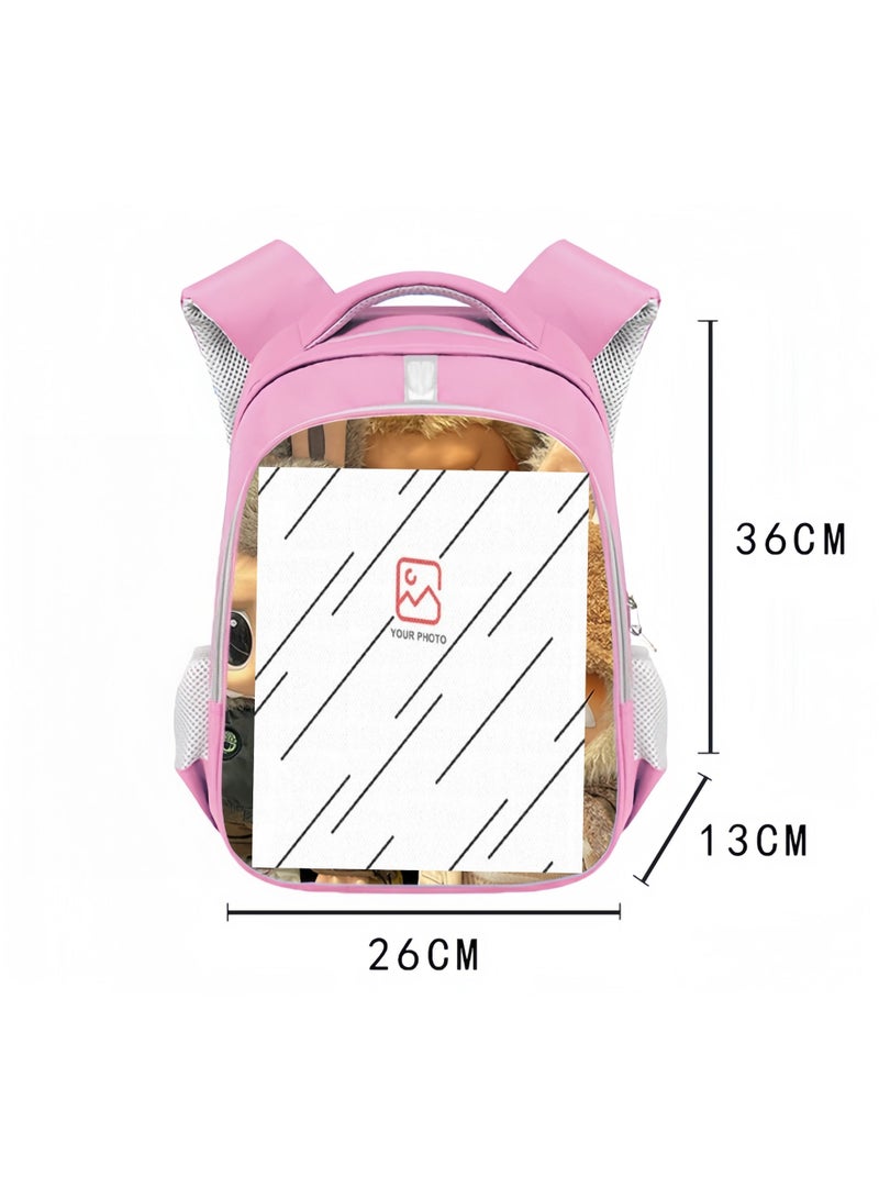 Labubu Backpack Student Large Capacity High-end Backpack Children's Wear-resistant Polyester Backpack 36*26*13CM - Image 2