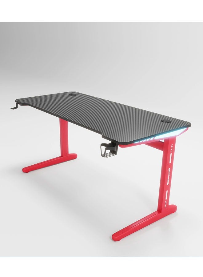NKX Ergonomic Gaming and Computer Desk with LED Lights and USB port 100 CM - Image 1