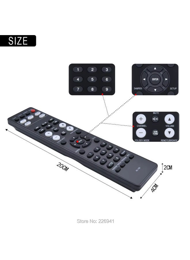 OMETTER - Replace Remote RC-1162 for Denon CD Receiver RCDM39 RCDM39DAB RCD-M39DAB RCD-M39 - Image 1