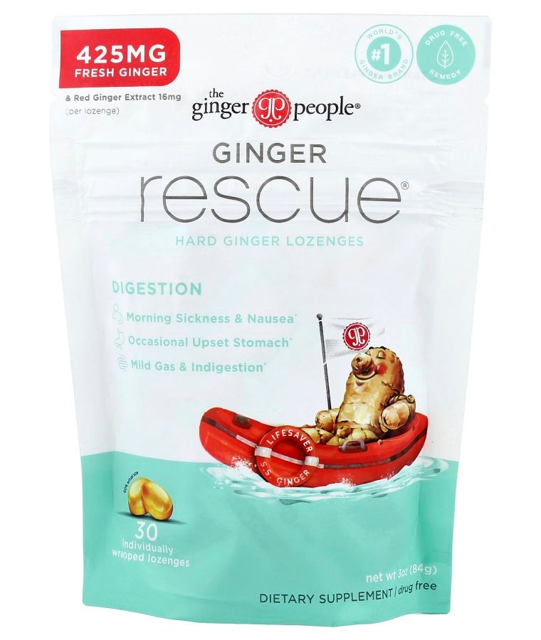 Ginger Rescue® Hard Ginger Lozenges 30 Individually Wrapped Lozenges