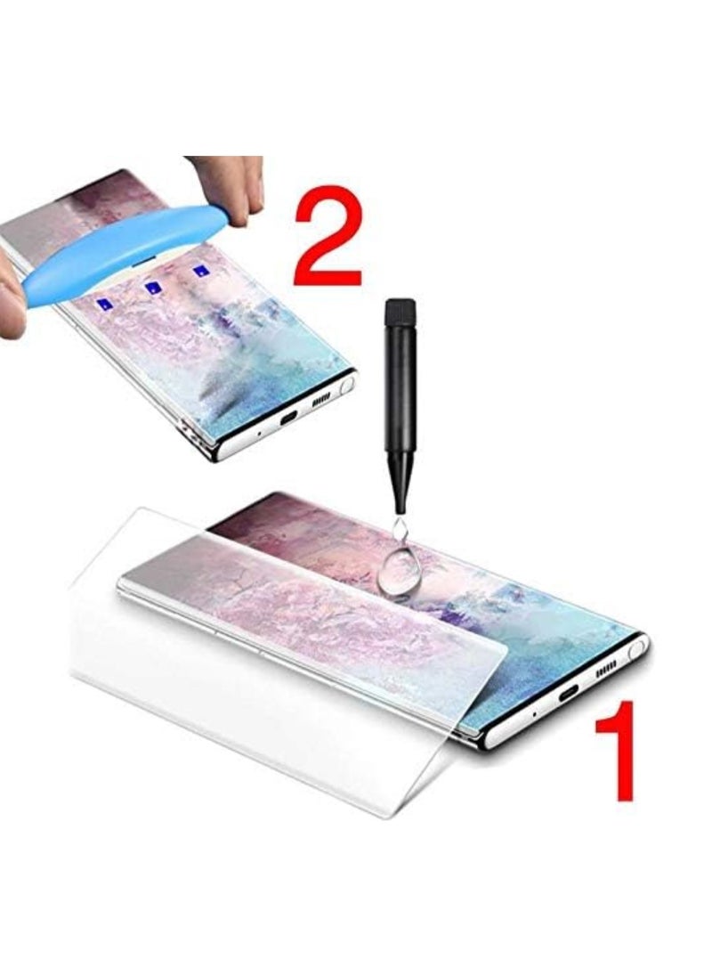 BESTSUIT Galaxy S20 Plus Tempered Glass Nano Optics Curved Liquid Full Glue Screen Protector 6.3 Inches / Scratch Resistant / Glossy Finish - Clear  - Image 2