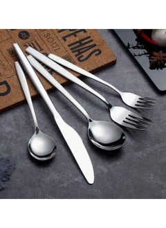 MileMelo 30-Piece Stainless Steel Cutlery Set Silver  - Image 3