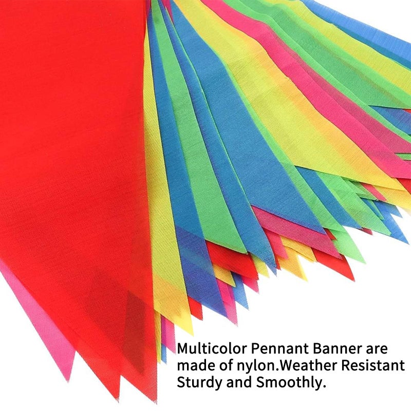 RUBFAC 1020ft 720pcs Colorful Pennant Banner Flags Multicolor Bunting String Triangle Flags Bulk, Garland for Grand Opening, Carnival Theme Birthday Party Decoration Outdoor Events Classroom Decor - Image 3