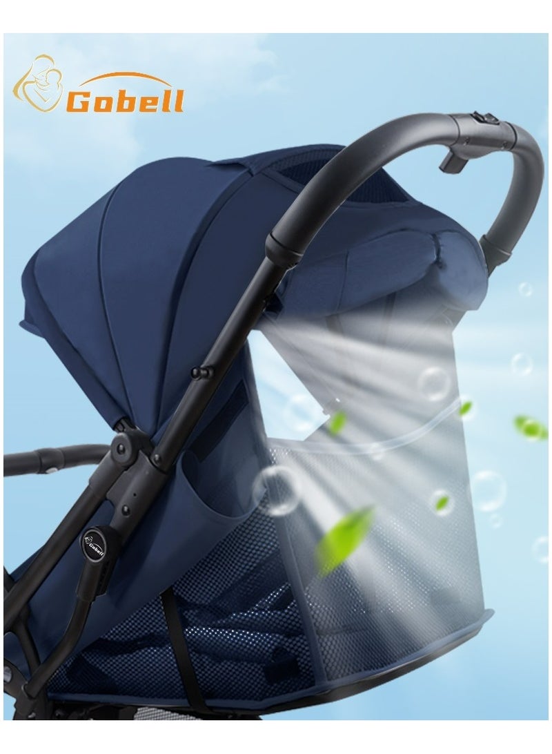جوبل عربة أطفال فاخرة محمولة وعربة أطفال زنبركية مضادة للصدمات قابلة للطي مع حامل أكواب - Image 4