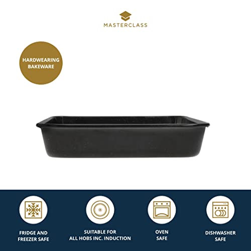 Master Class MasterClass Square Baking Tin, Scratch Resistant and Induction Safe Steel Oven Tray with Vitreous Enamel Coating, 23cm (9 inch), Black - Image 3