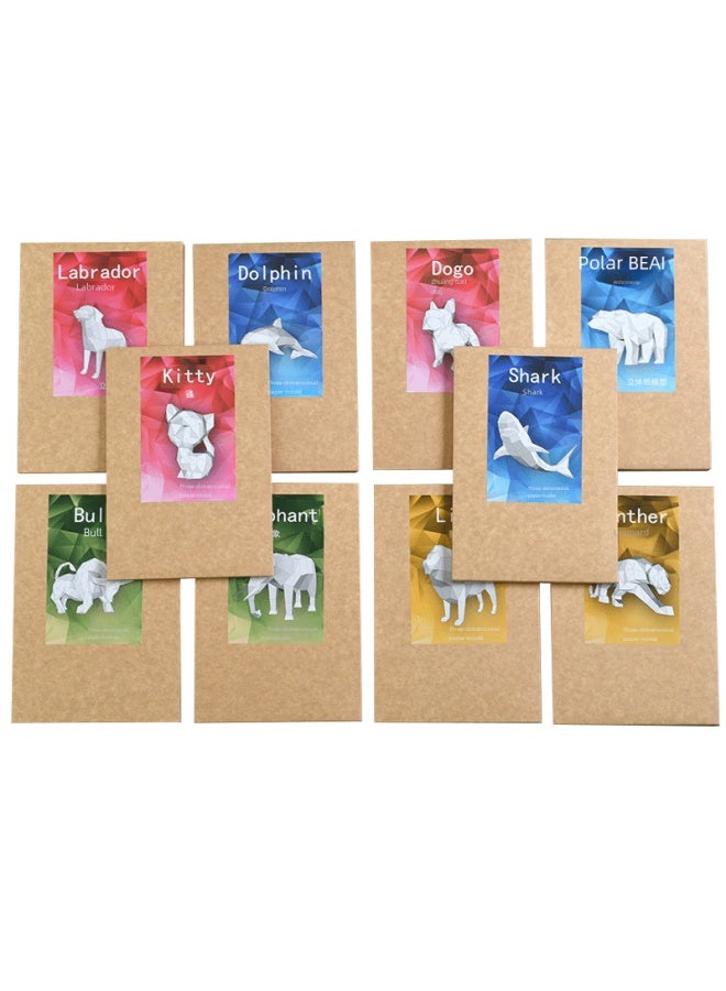 Creative 3d Jigsaw Puzzle Educational Assembly Toys Parent-child Building Blocks Adult Gifts Wooden Puzzles-Color:620730 Three-dimensional Paper Model-Rabbit (24 Pieces) - Image 5