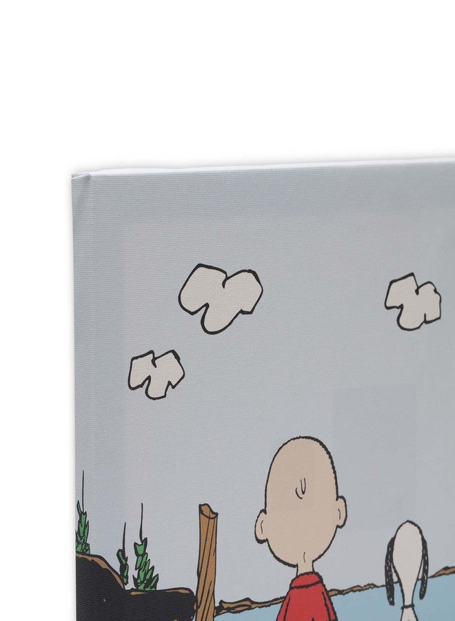Open Road Brands Peanuts Charlie Brown and Snoopy On Dock Gallery Wrapped Canvas Wall Decor - Peaceful Peanuts Wall Art for Home - Image 4