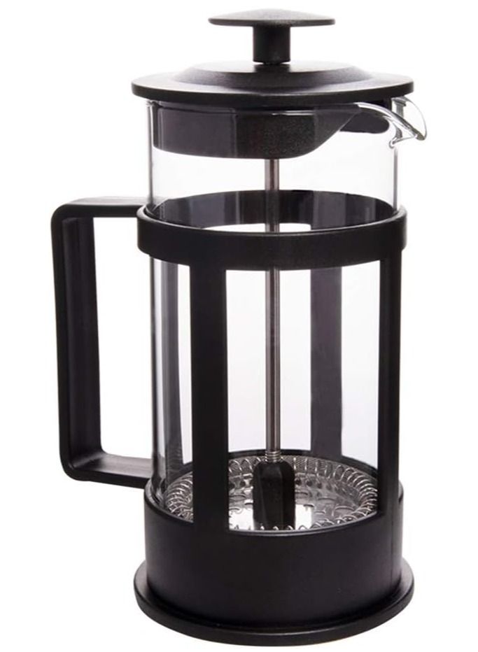 DubaiGallery 0.8L Plastic French Press Coffee and Tea Maker, FY04, Black - Image 1