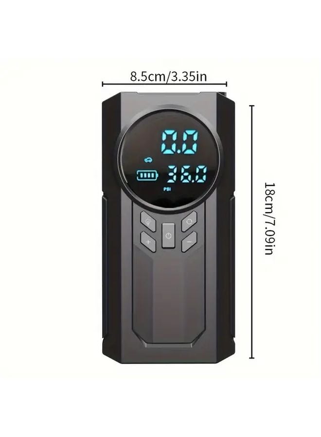 Black 10 In 1 Car Battery Jump Starter With Air Compressor 150 PSI 84W - Image 3