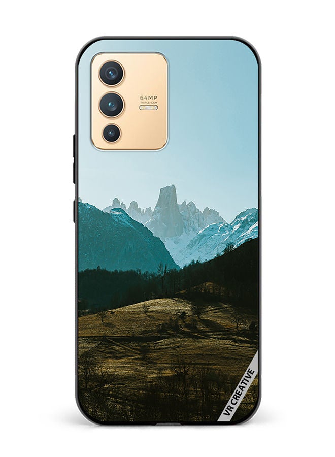 VR CREATIVE Protective Case Cover For Vivo V23 5G Green Hills Design Multicolour - Image 1