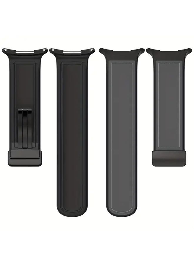 Black Silicone Skin Watch Band For Ultra Smartwatch 7 Stylish Smooth - Image 4