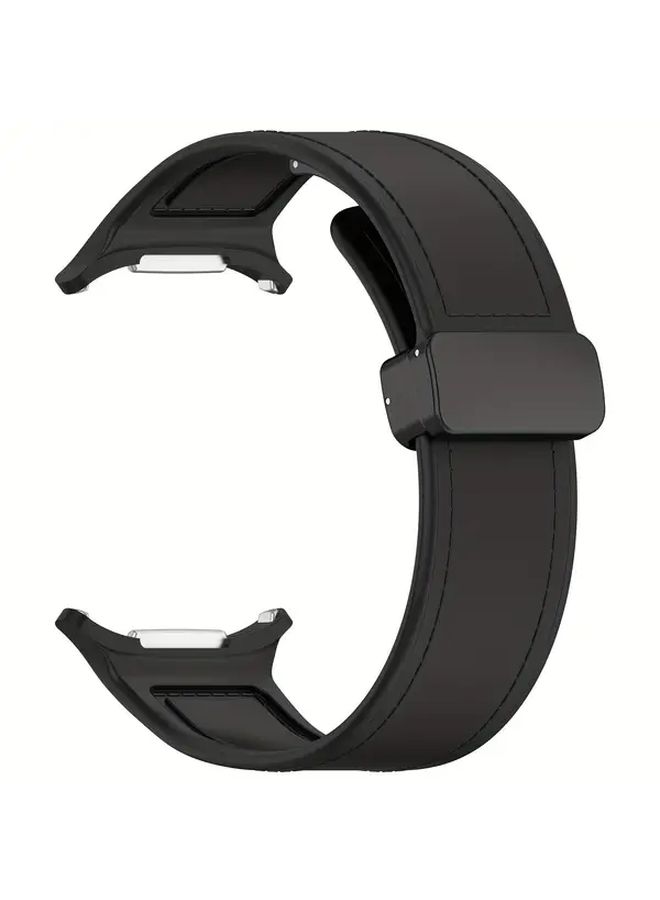 Black Silicone Skin Watch Band For Ultra Smartwatch 7 Stylish Smooth - Image 5