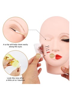 IOLITE Lash Mannequin Head, Practice Training Head,for Make Up and Lash Extention,Cosmetology Doll Face Head,Soft-Touch Rubber Practice Head,Easy to Clean by Skincare Essential Oil Making Display Styling  - Image 2