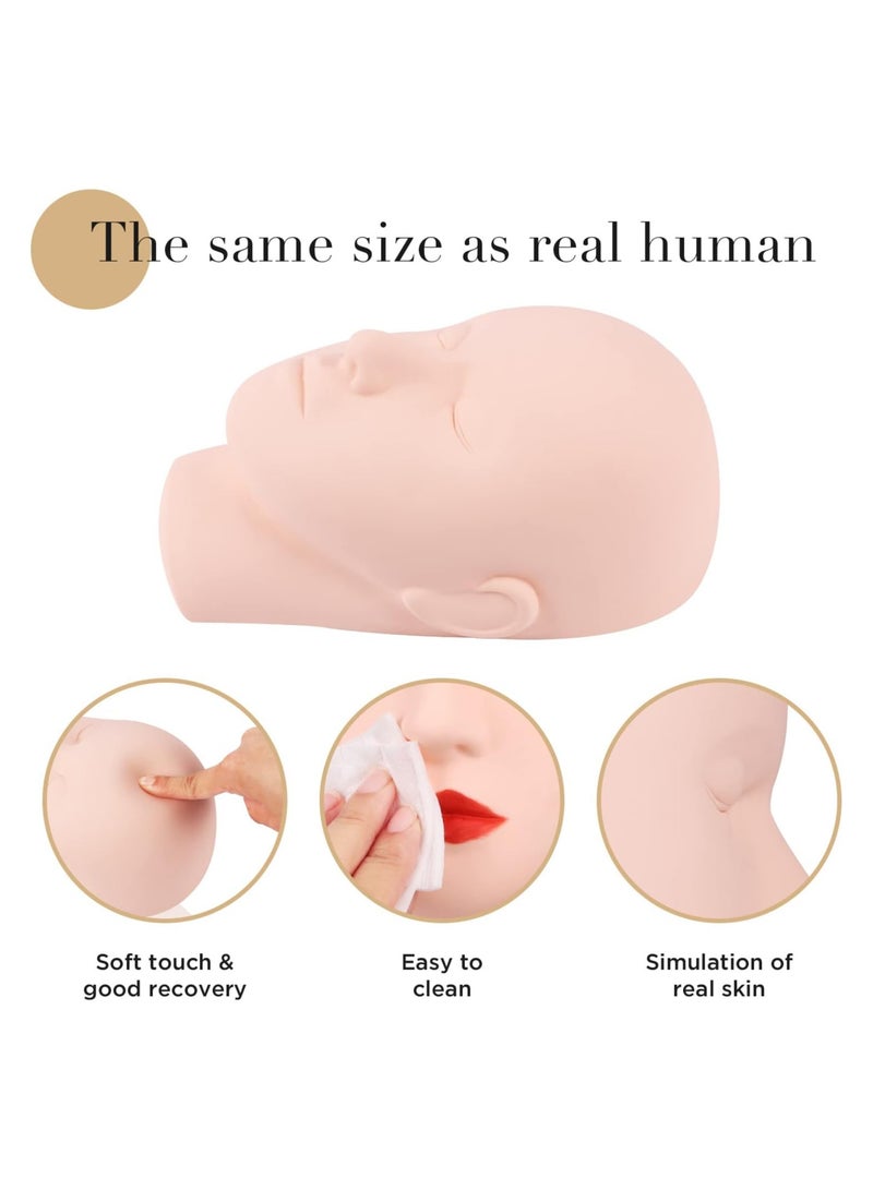 IOLITE Lash Mannequin Head, Practice Training Head,for Make Up and Lash Extention,Cosmetology Doll Face Head,Soft-Touch Rubber Practice Head,Easy to Clean by Skincare Essential Oil Making Display Styling - Image 3