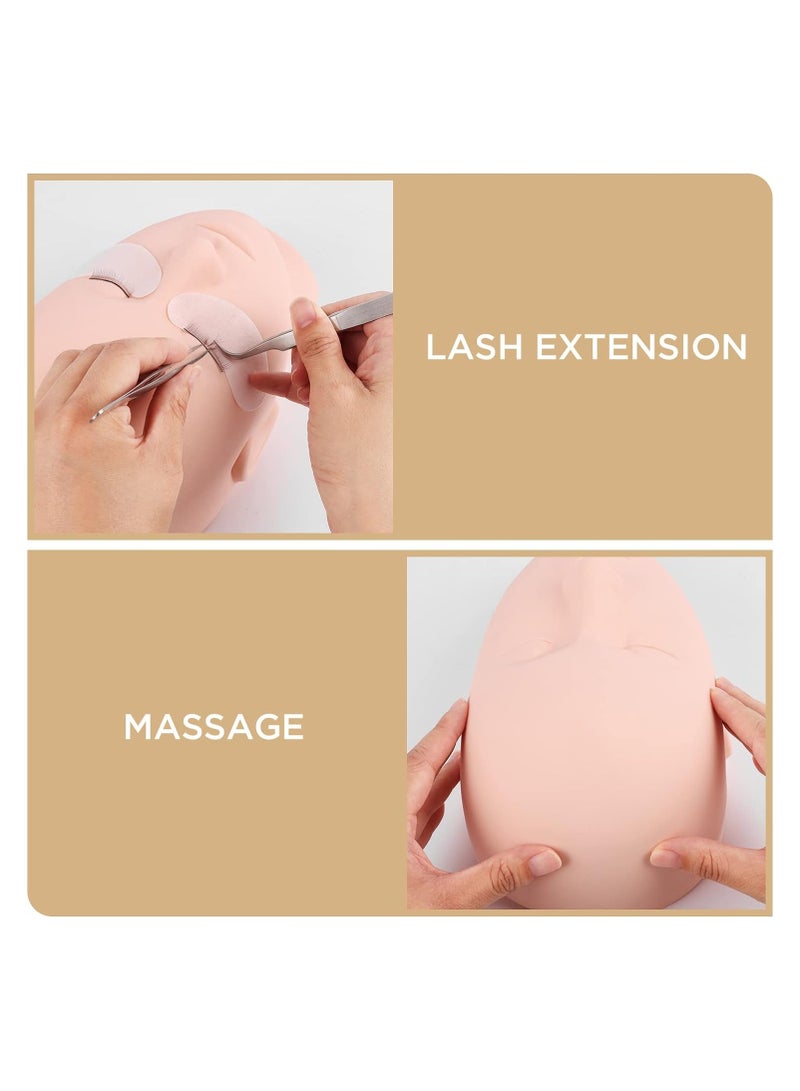 IOLITE Lash Mannequin Head, Practice Training Head,for Make Up and Lash Extention,Cosmetology Doll Face Head,Soft-Touch Rubber Practice Head,Easy to Clean by Skincare Essential Oil Making Display Styling - Image 5
