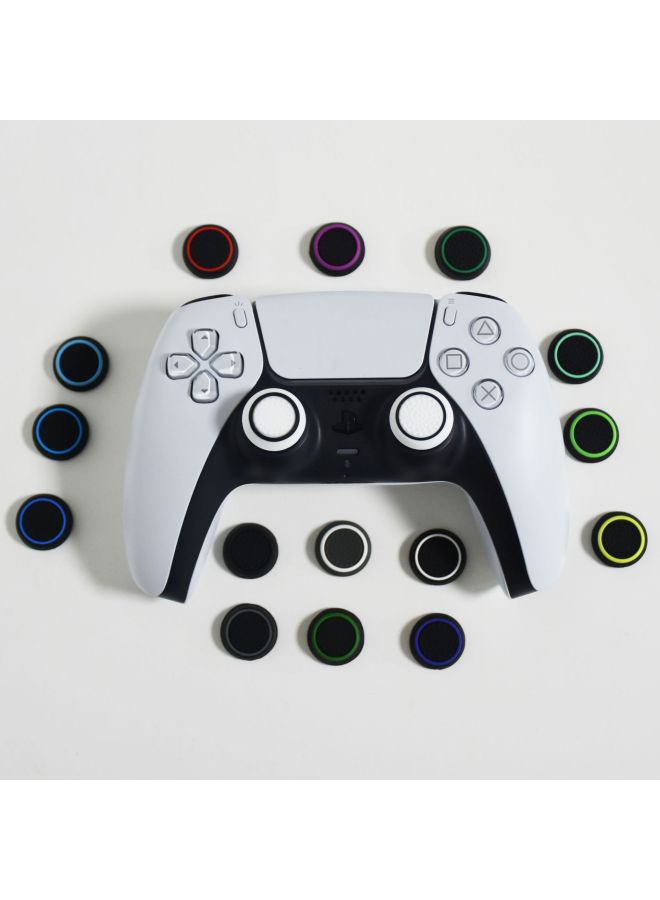 Loquat Ps4 Rocker Cap PS3 PS5 XBOXONE 360 Luminous Cap Luminous Mushroom Head Two-color Handle Silicone-Product Color:PS-red Background And Yellow Circle  - Image 3