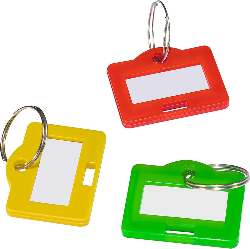 Barska MultiPurpose Key Tags with WriteOn Labels  Ring Holders  100 Small Colored Tags - Image 3