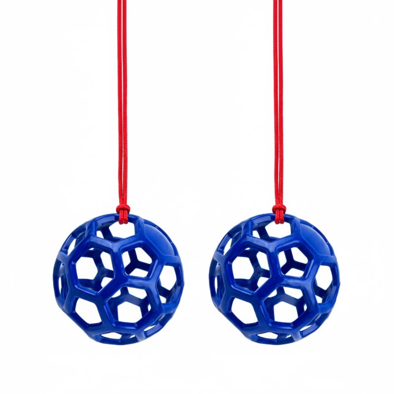 2PCS Horse Treat Ball, Hay Feeder Toy, Hanging Tensile-Resistant Goat Feeder Ball for Horse, Goat, Sheep to Play and Relieve Stress (Blue) - Image 1