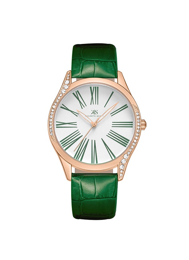 KENNETH SCOTT - Kenneth Scott Women's White Dial Analog Watch - K23534-RLHW - Image 1