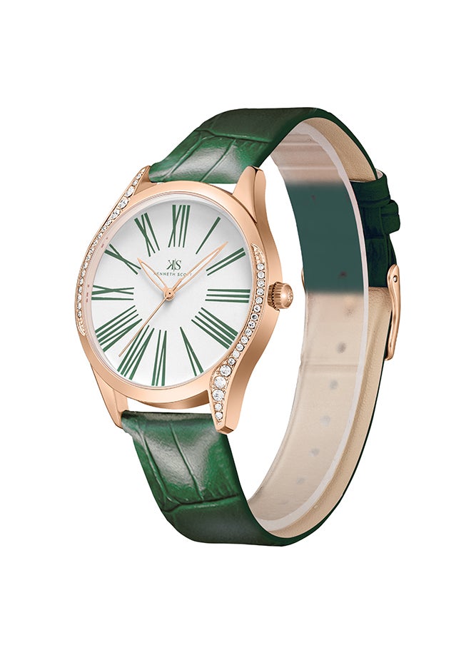 KENNETH SCOTT - Kenneth Scott Women's White Dial Analog Watch - K23534-RLHW - Image 1