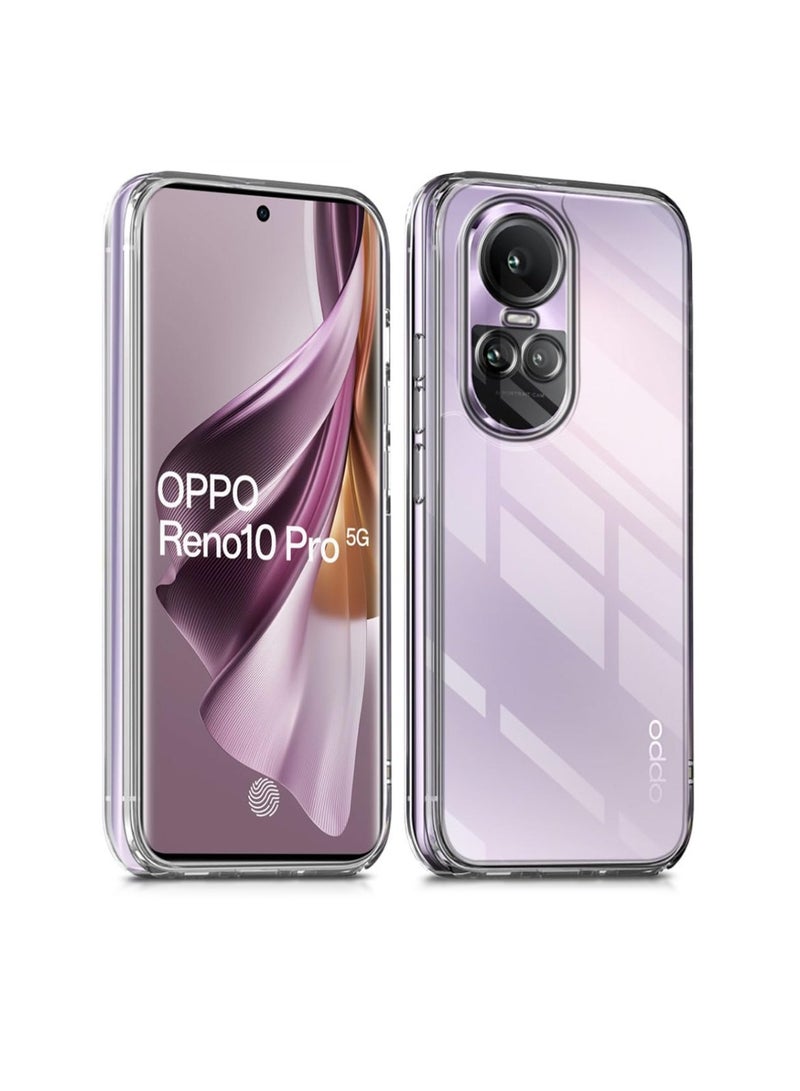 Techie ممن لهم رينو 10 / ممن لهم رينو 10 برو TPU لينة الزاوية الترا سليم حالة واضحة للصدمات المضادة لبصمات الأصابع غطاء خلفي وقائي شفاف - Image 2