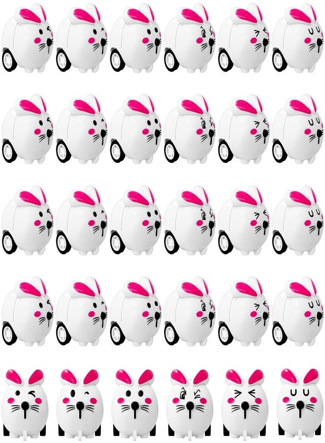 OJYUDD 30 Pcs Easter Bunny Pull Back Cars,Mini Rabbit Cars,Animal Pull Back Cars for Easter Basket Stuffers,Party Favors Gifts,Prizes,Pinata Fillers - Image 1