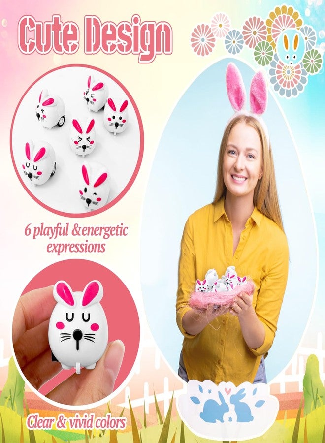 OJYUDD 30 Pcs Easter Bunny Pull Back Cars,Mini Rabbit Cars,Animal Pull Back Cars for Easter Basket Stuffers,Party Favors Gifts,Prizes,Pinata Fillers - Image 4