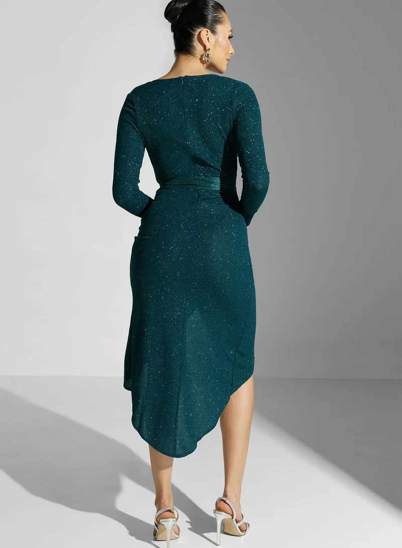 Ella Limited Edition Emerald Wrap Dress
