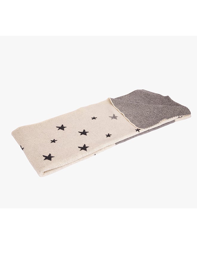 Alina Blanket 100% Cotton Knitted (Milestone Light Grey) - Image 1