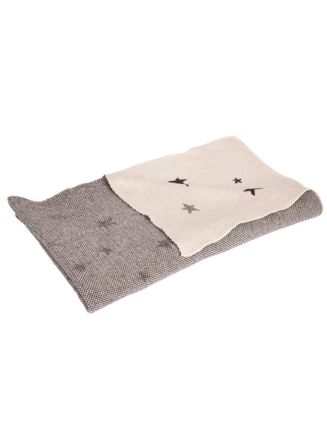 Alina Blanket 100% Cotton Knitted (Milestone Light Grey) - Image 2