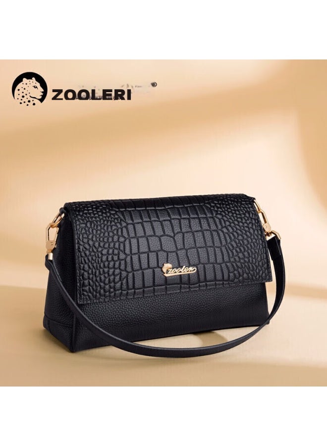ZOOLER Juer Handbag, Women's Bag, Top-grain Leather, Crocodile Pattern, Shoulder Bag, Soft Leather Crossbody Bag, Fashionable Mommy Bag, Birthday Gift - Image 5
