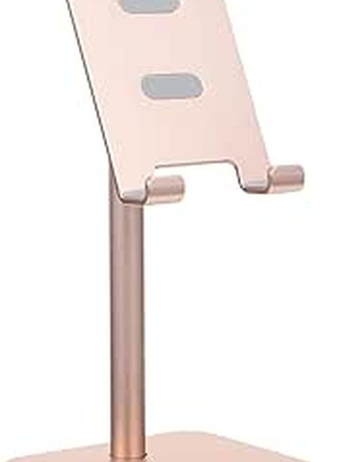 Adjustable Aluminum Alloy Phone Stand Tablet Holder Height Upgrade Portable Desk Rack Gold - Image 1