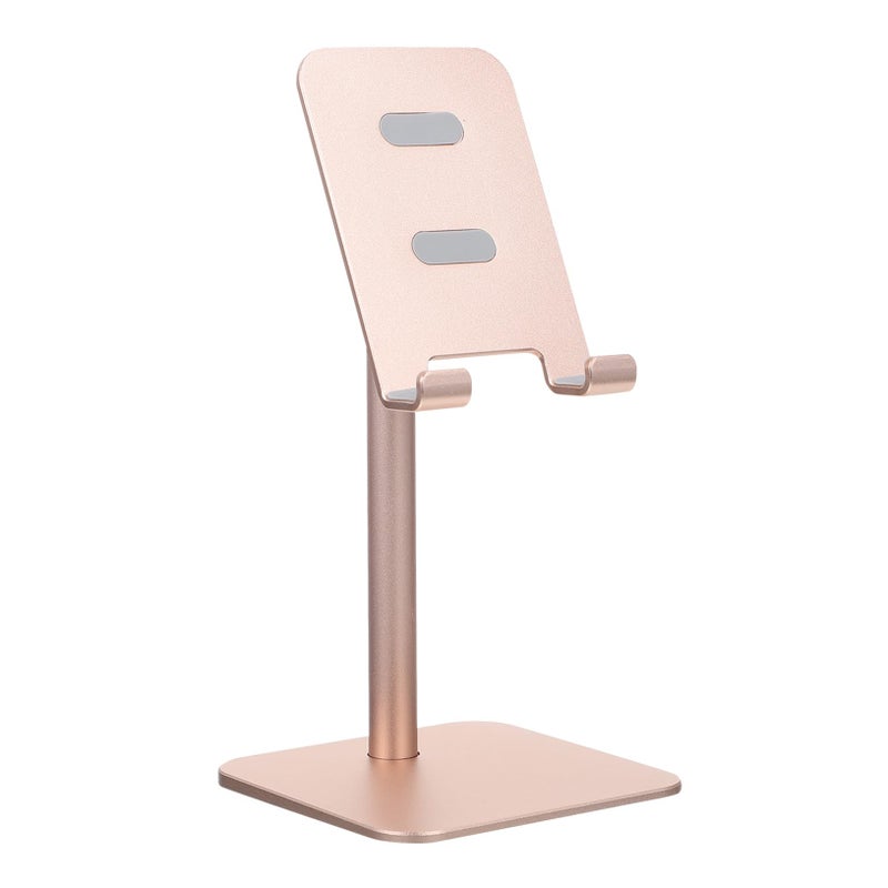 Adjustable Aluminum Alloy Phone Stand Tablet Holder Height Upgrade Portable Desk Rack Gold - Image 2