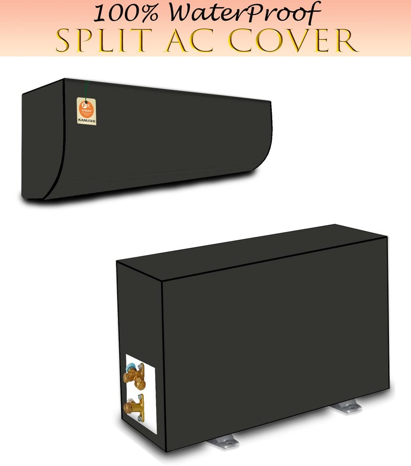 KANUSHI Plastic Industries 100% Waterproof Split Ac Cover Set For Indoor And Outdoor Unit 1.5 To 2.0 Ton Capacity (Var-Ac-In-Out-Waterproof-Ocean-Green-01) - Image 2