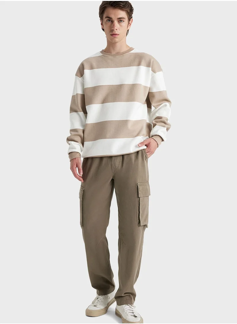 DeFacto Color Block Knitted Sweatshirt