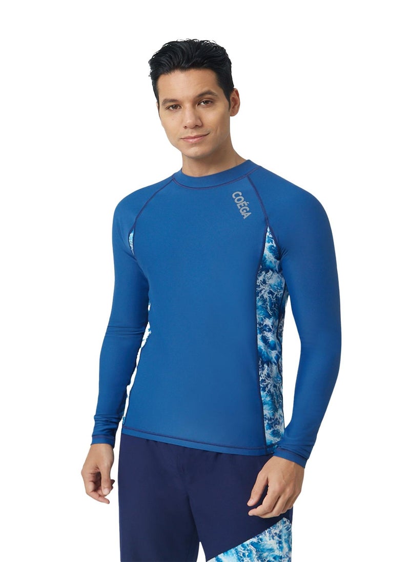 COEGA SUNWEAR COEGA Men Rashguard Long Sleeve - Navy Waves - Image 1