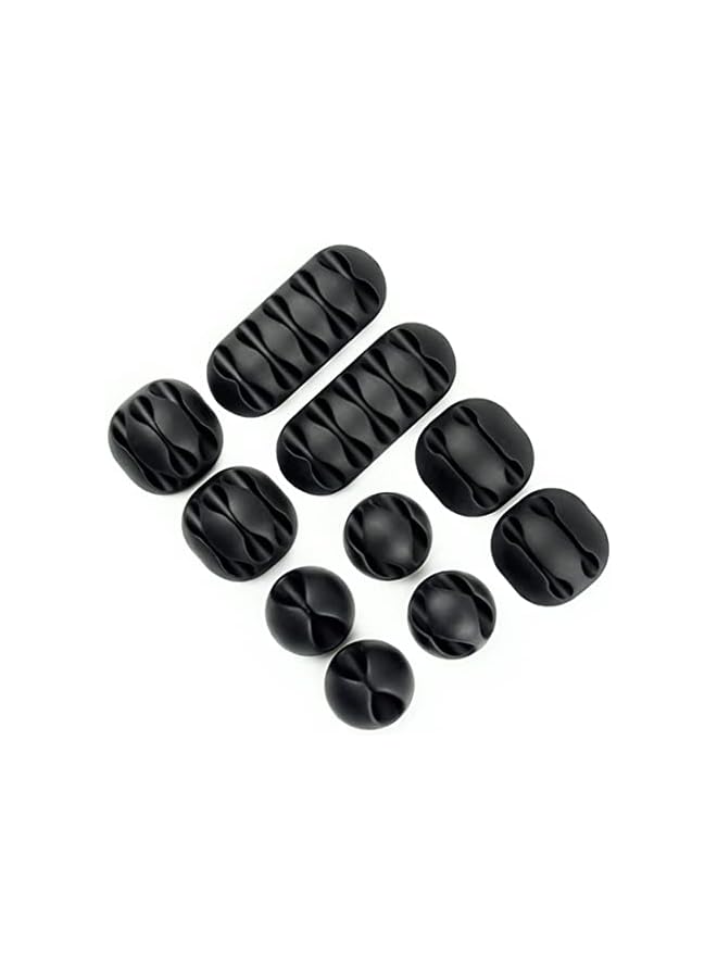 promass Cable Clips, Adhesive Cable Holder Clips, Ideal Cable Cords Management for Cable Wires Organizing, Home, Office, Car, Desk Nightstand - 10 Pack - Image 3