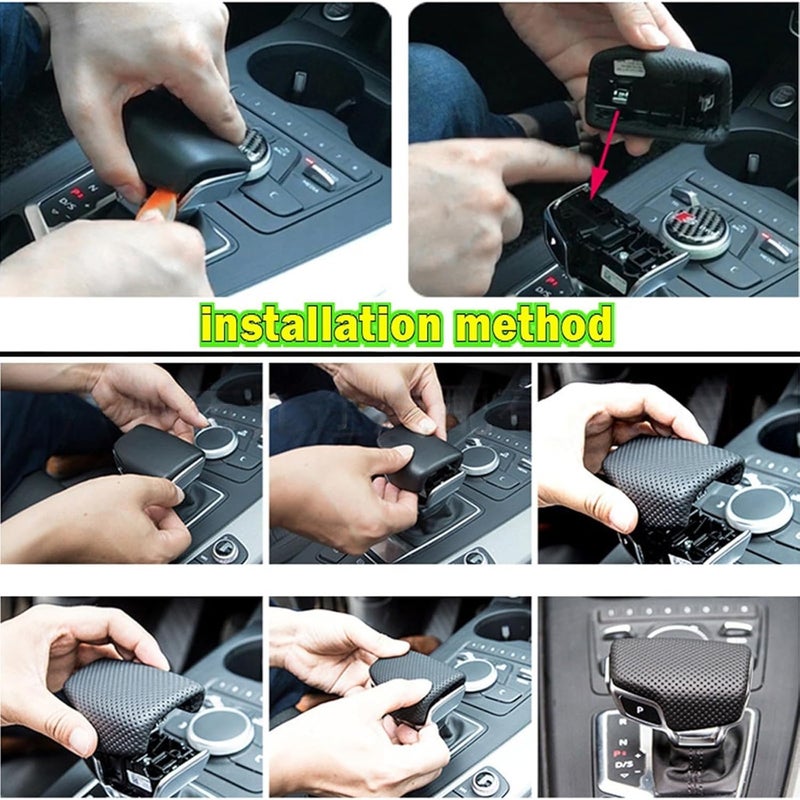 Premium Leather Gear Shifter Knob Cover 4M1713139F for Select Models 2016 to 2023 Left Hand Drive Only PU Leather Stick Shifter Knob - Image 5