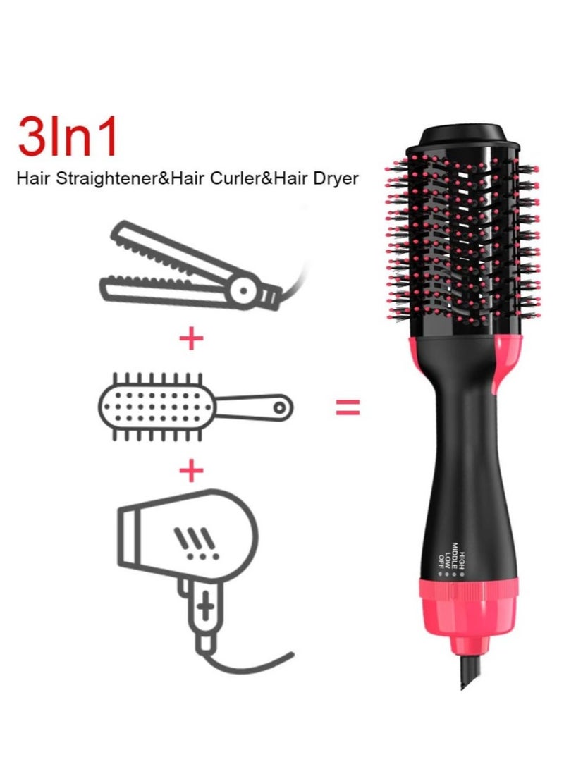 NEW Title: 3-in-1 Hot Air Brush: Straighten, Curl, and Dry with Ease - Image 3