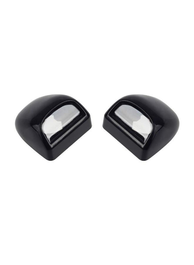 KISSUN License Plate Lights Lamp Lens Black Housing Compatible with Silverado Sierra Avalanche Suburban Escalade Yukon Step Bumper Truck Clips Aftermarket, Pack of 2 - Image 1