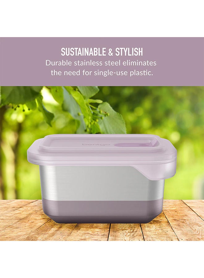 Bentgo Microsteel Heat And Eat Container - Microwave Safe, Sustainable And Reusable Stainless Steel Food Storage Container With Airtight Lid For Eco Friendly Meal Prepping (Lunch Size - 3 Cups) - Image 4
