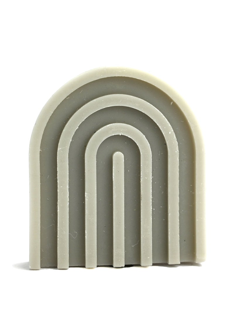 Generic - Rainbow Arch Shaped Scented Candle Geometric Scented Aesthetic Candle Geometric U Shaped Candles Minimalist Candle Aroma Wax Art Decorative Soy Scented Candle White - Image 1