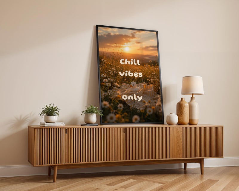 TNESSENTIAL Cute Duck Poster, Aesthetic Sunset Wall Art, Cute Duck Print, Relaxing Nature Decor, Positive Quote Art - Image 2