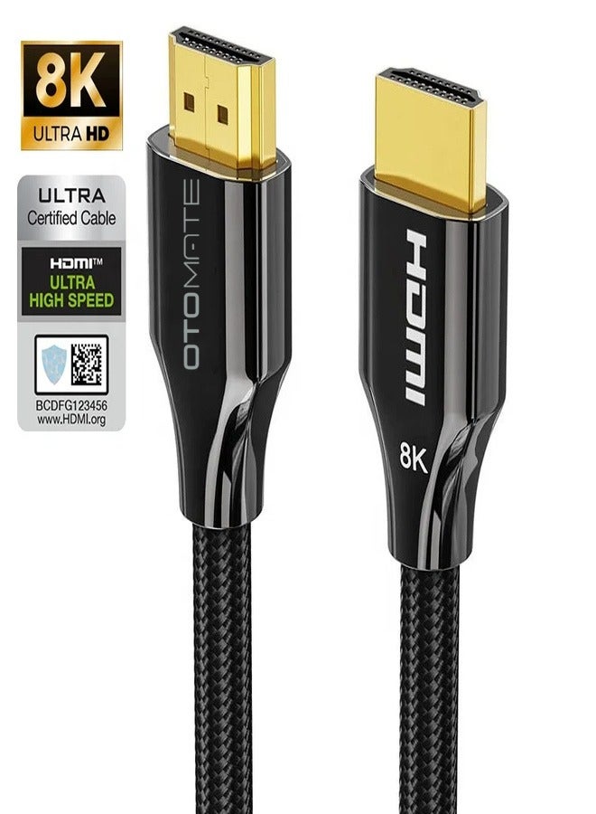 OTOMATE 8K & 4K HDMI 2.1 Ultra High-Speed Cable, 48Gbps, 3m Zinc Alloy, VRR Compatible with PS5, Laptops, Desktops, Streaming Devices, and TVs - Image 1