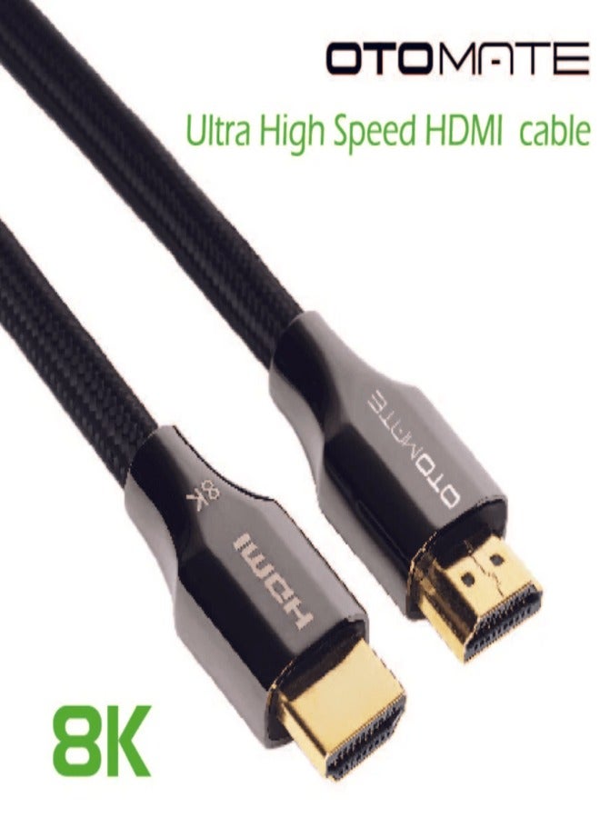OTOMATE 8K & 4K HDMI 2.1 Ultra High-Speed Cable, 48Gbps, 3m Zinc Alloy, VRR Compatible with PS5, Laptops, Desktops, Streaming Devices, and TVs - Image 2