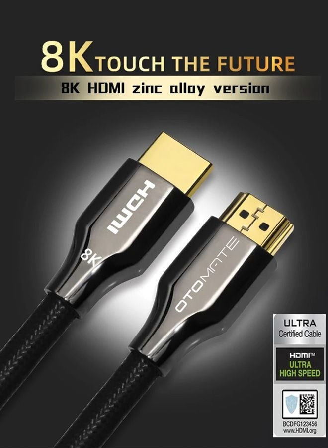 OTOMATE 8K & 4K HDMI 2.1 Ultra High-Speed Cable, 48Gbps, 3m Zinc Alloy, VRR Compatible with PS5, Laptops, Desktops, Streaming Devices, and TVs - Image 3