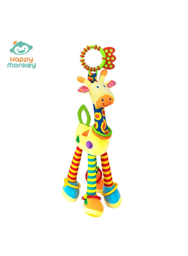 Happy Monkey Cartoon Giraffe Crib Hanging Toy for Babies