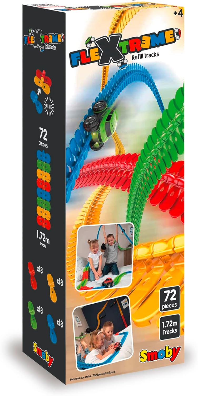 سموبي - FleXtreme - ملحق المسار - مسار سيارة إضافي بطول 1.72 متر - 72 مسارًا مرنًا وقابلاً للتعديل - 190904, 7600180904WEB - Image 1