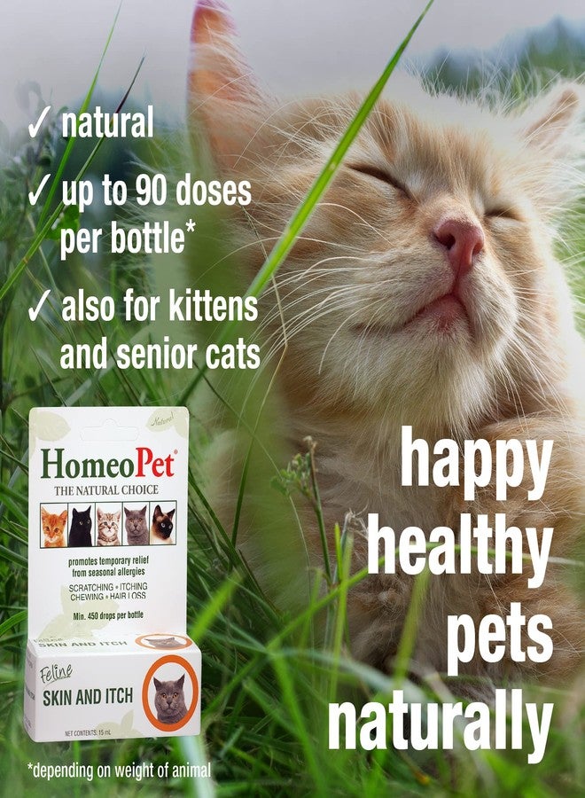 HomeoPet Feline Skin and Itch, Safe and Natural Cat Supplement for Itchy Skin, Skin and Itch Relief for Cats, 15 Milliliters - Image 4
