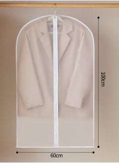 Generic 5 Pack Hanging Garment Bags Dustproof Clothes Cover with Zipper Long Plastic Storage Cover Breathable Thicken Suit Dust Cover Sealed Clothes Protector for Dress Gowns Coats Sweater（60CM*100CM）  - Image 2